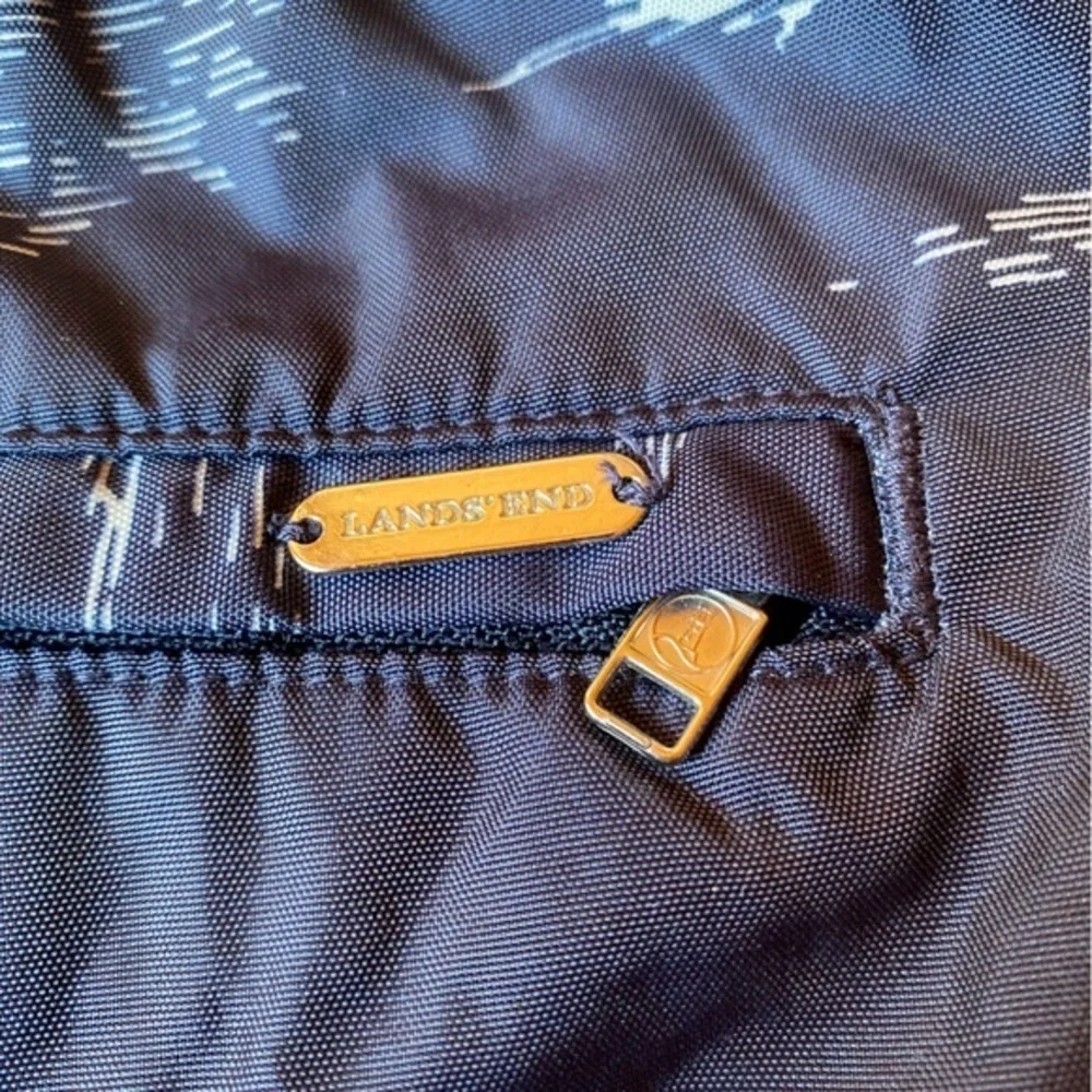 Lands End Nautical Swim Trunks, Size 38, Navy​, Adjustable Waist, Classic Style!